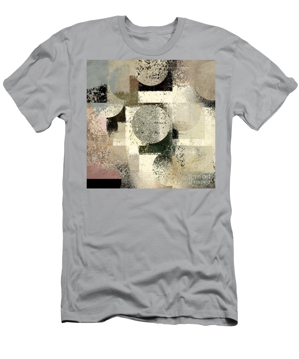 Abstract T-Shirt featuring the digital art Geomix - c133et02b by Variance Collections