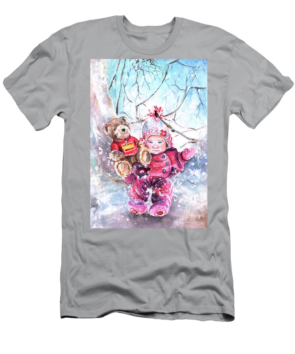 Truffle Mcfurry T-Shirt featuring the painting Georgia And Pedro by Miki De Goodaboom