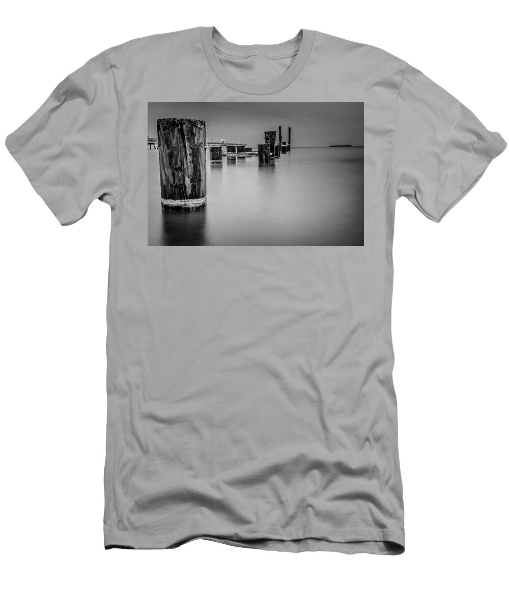 Pylons T-Shirt featuring the photograph Ghostly Pylons by Larkin's Balcony Photography