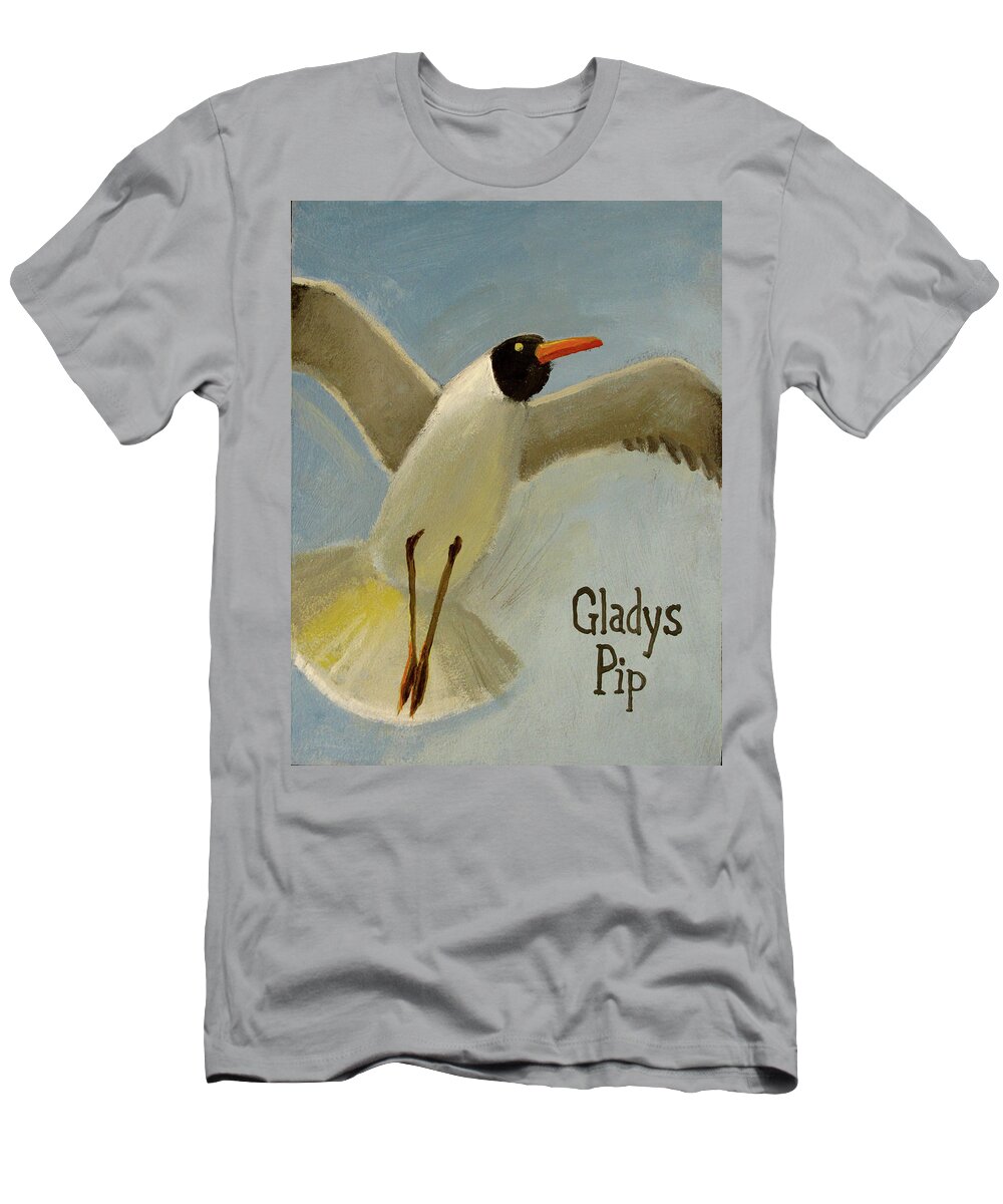 Seagull T-Shirt featuring the painting Gladys Pip by Don Morgan