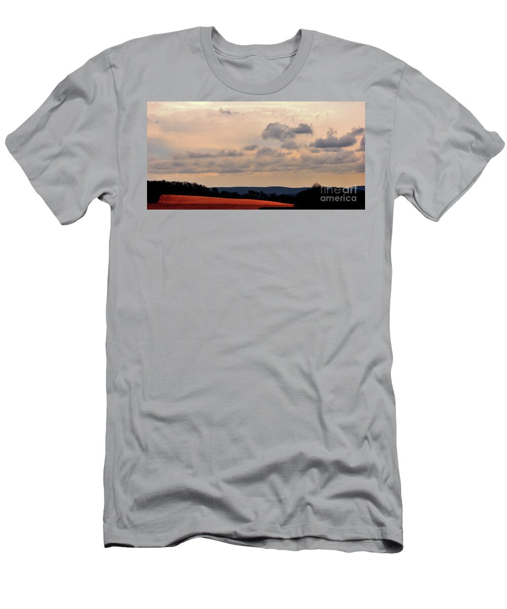 Landscape T-Shirt featuring the photograph Glowing Field by Lori Tambakis