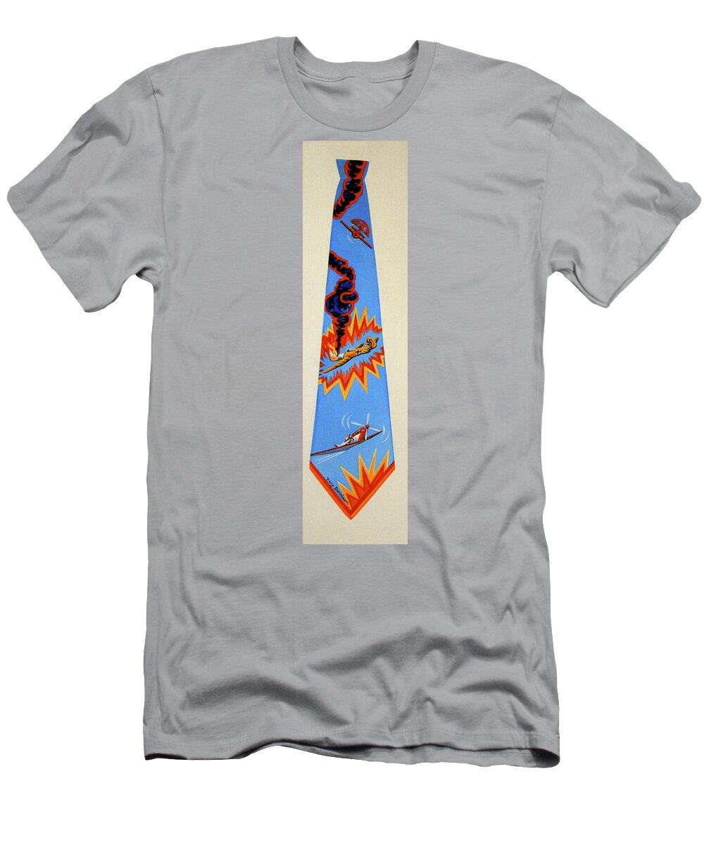 Tie T-Shirt featuring the painting Going Down by Tracy Dennison