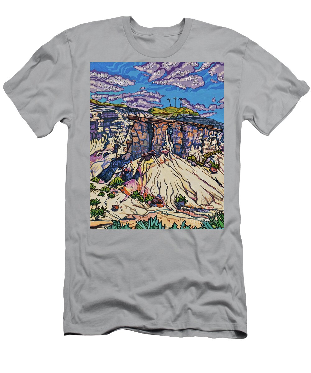 Golgotha T-Shirt featuring the painting Golgotha - LWGOL by Lewis Williams OFS