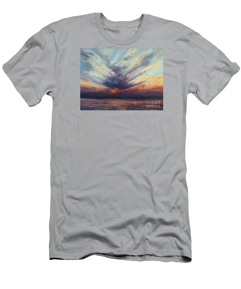 Seascape T-Shirt featuring the painting Gone But Not Forgotten by Valerie Travers