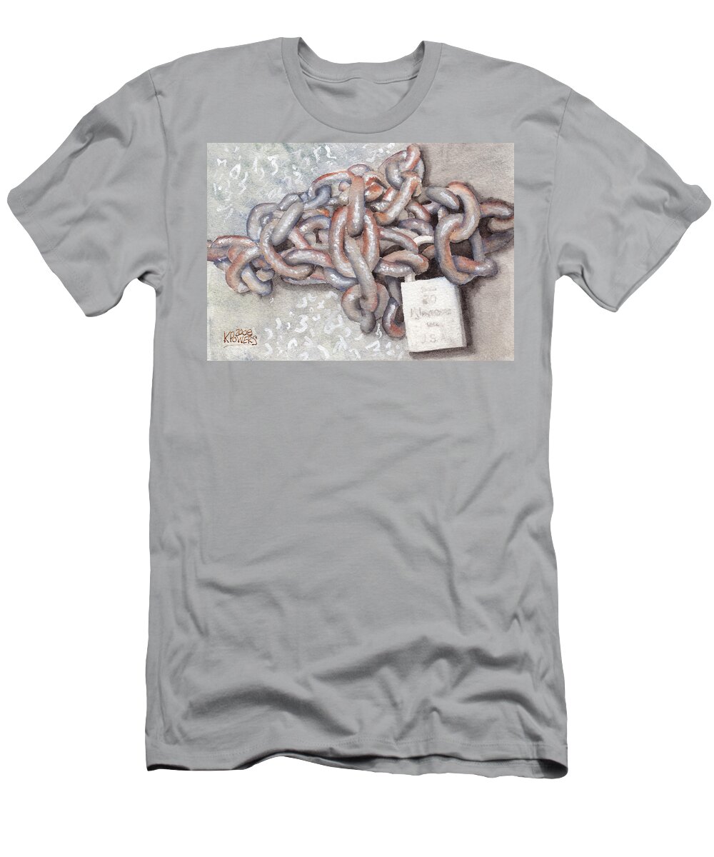 Chain T-Shirt featuring the painting Good by Ken Powers