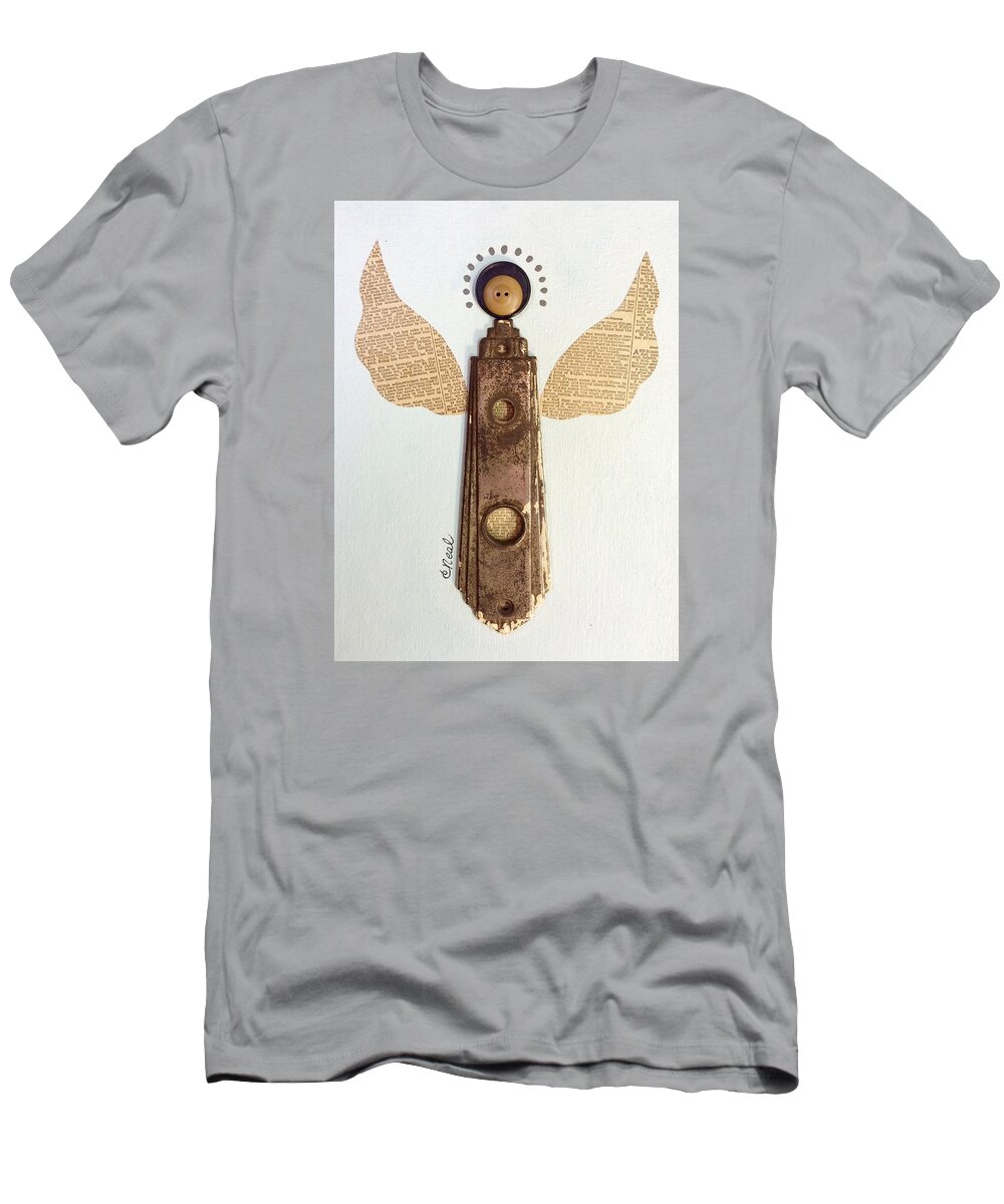 Good News Angel T-Shirt featuring the mixed media Good News Angel by Carol Neal
