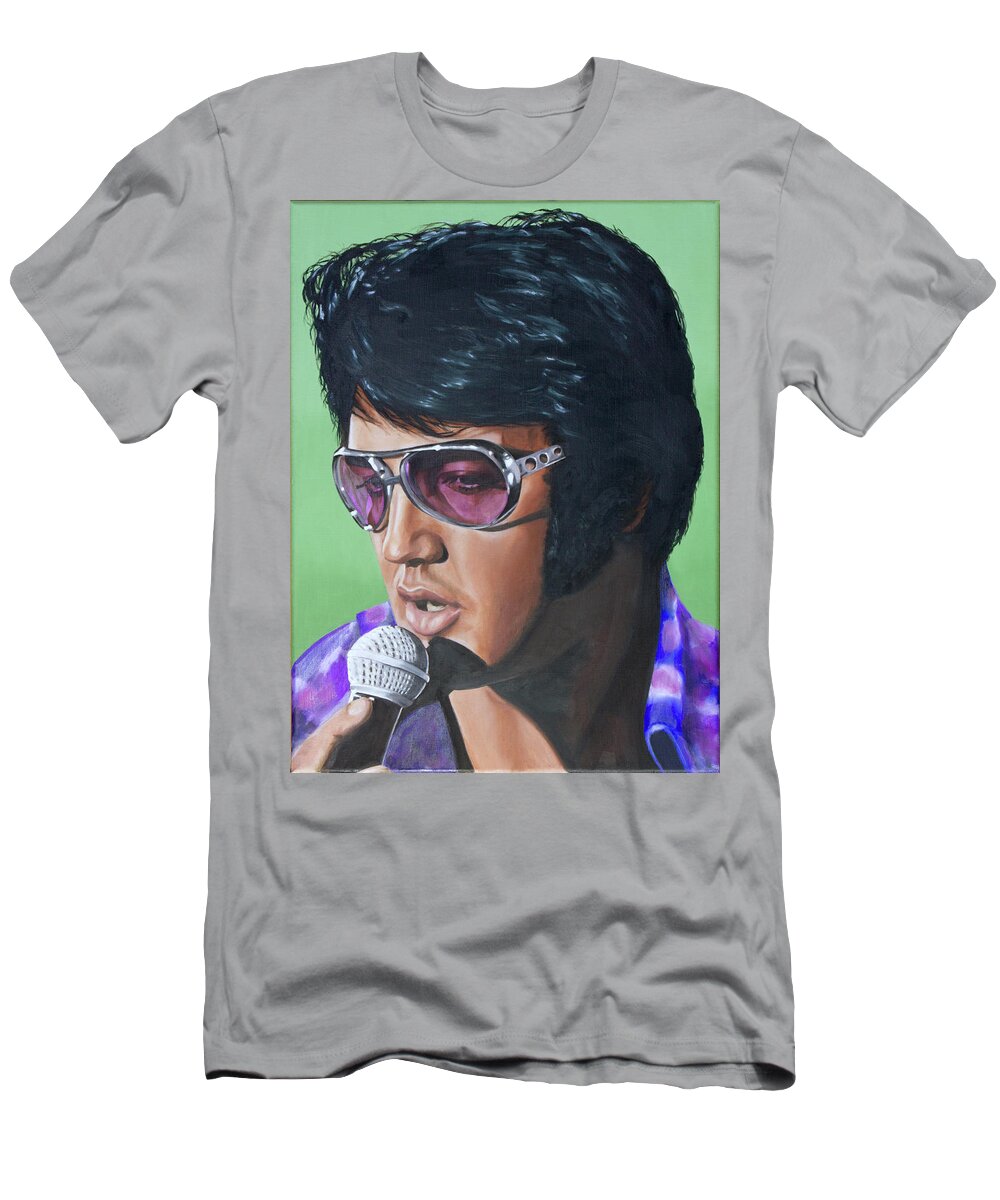 Elvis T-Shirt featuring the painting Got my mojo working by Rob De Vries