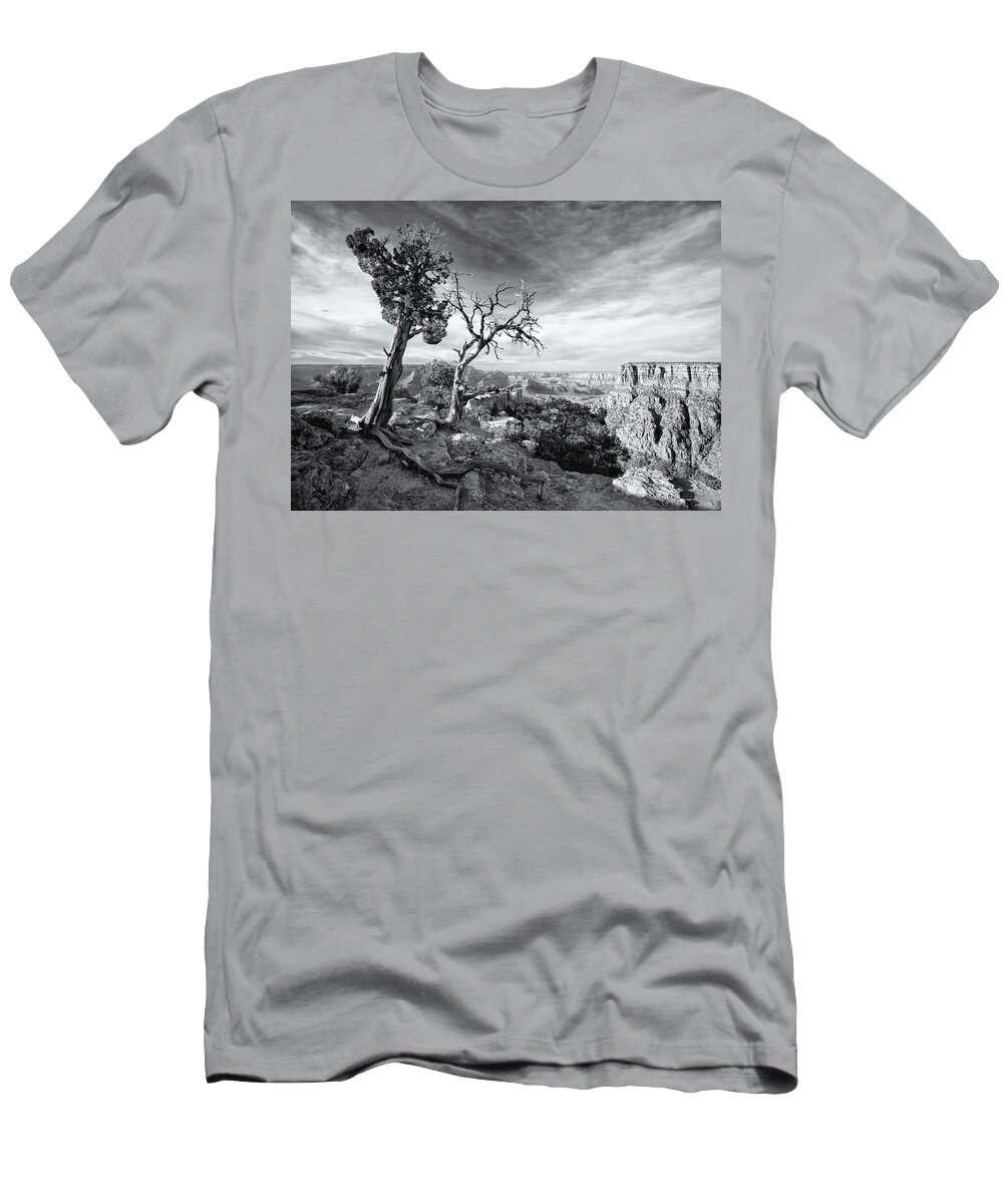 Grand Canyon T-Shirt featuring the photograph Grand Canyon - Monochrome by Darren White