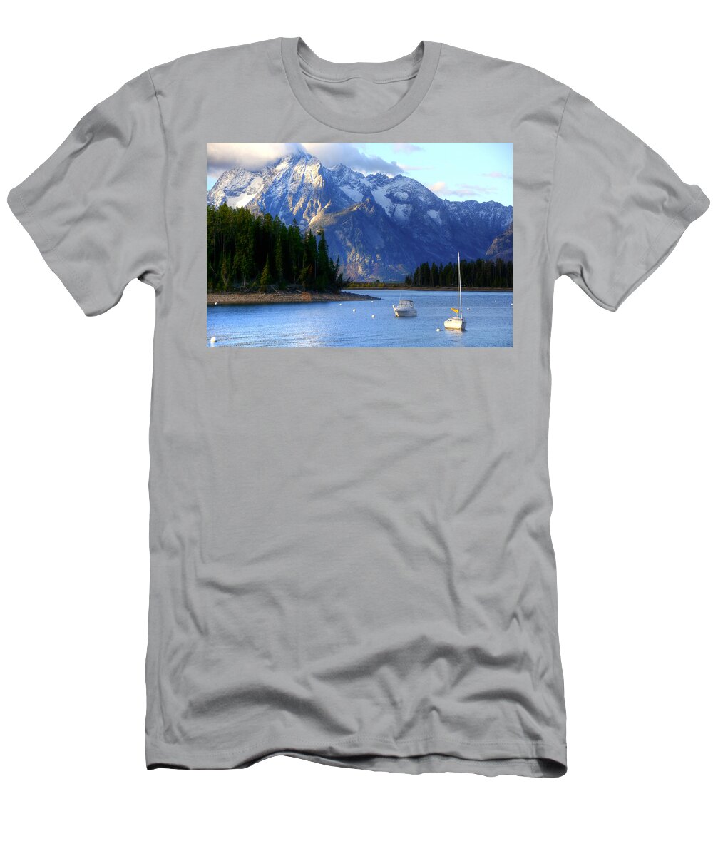 Mountains T-Shirt featuring the photograph Grand Tetons by Charlotte Schafer