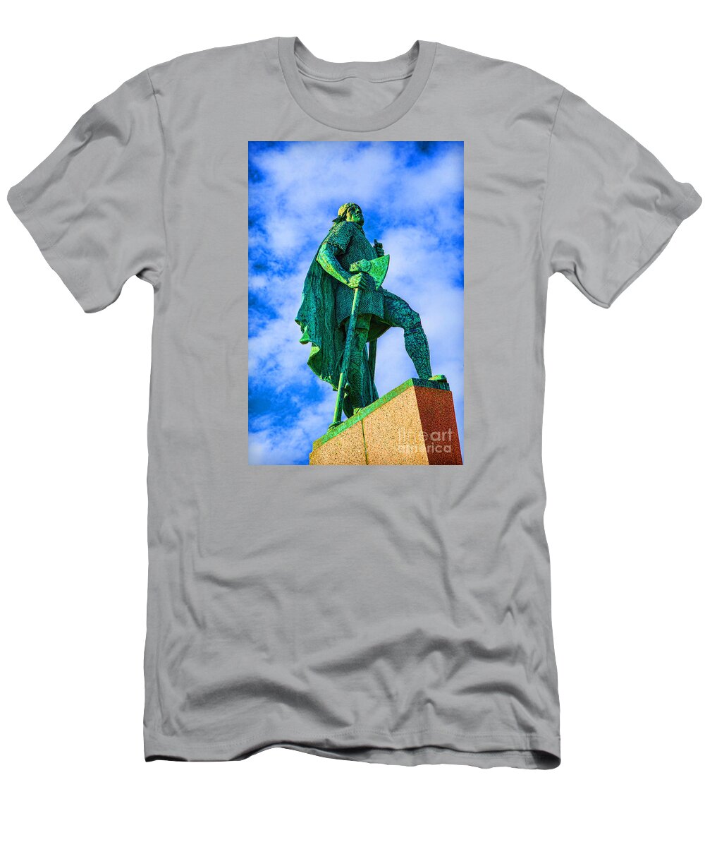 Iceland Lief Ericsson T-Shirt featuring the photograph Green Leader by Rick Bragan