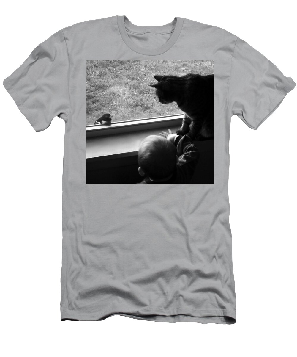 Bird T-Shirt featuring the photograph Group Chat by Danielle R T Haney