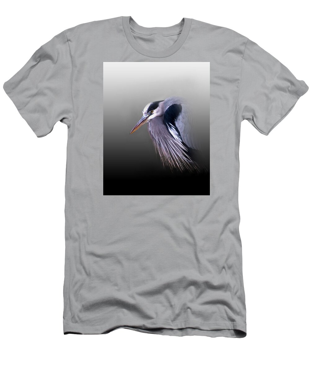 Heron T-Shirt featuring the photograph Grumpy Ole Man by Skip Willits