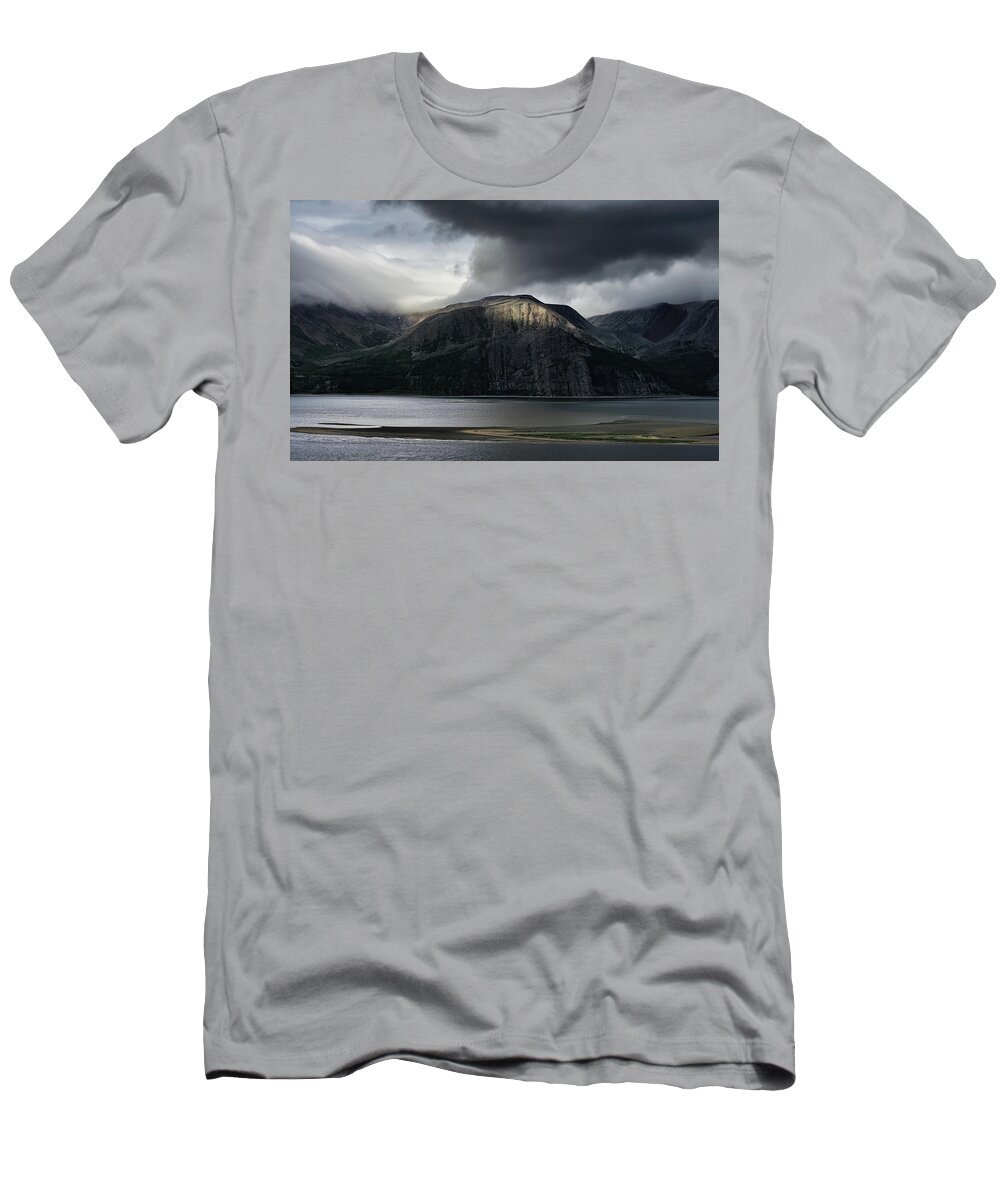 Mountain T-Shirt featuring the photograph Guardian of the Inlet by Pekka Sammallahti