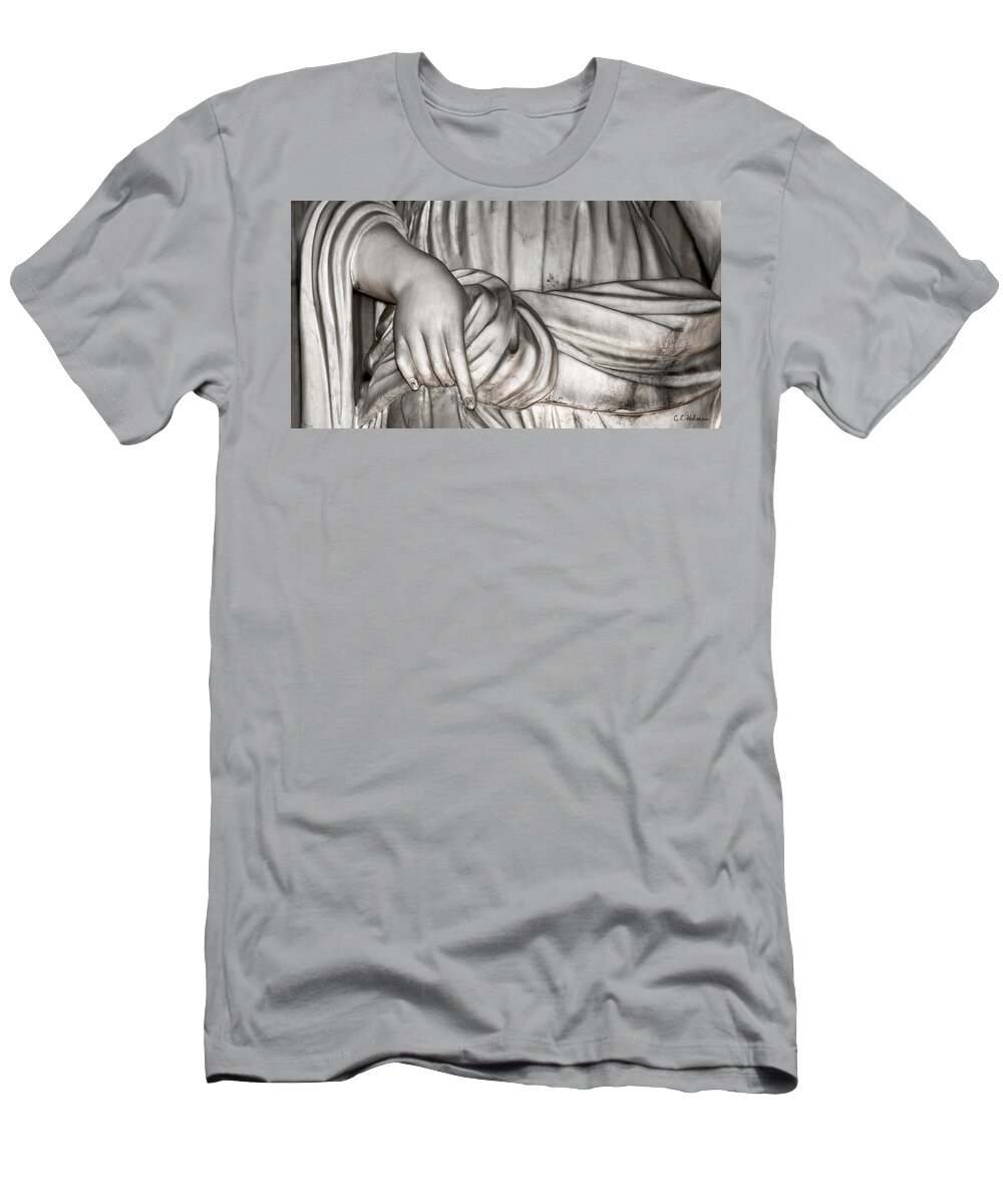 Christopher Holmes Photography T-Shirt featuring the photograph Hand And Robe by Christopher Holmes