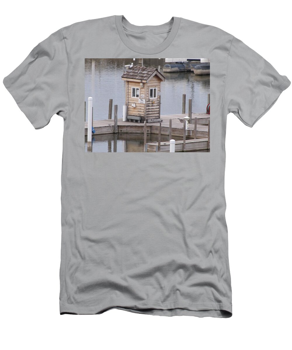 Harbor Shack T-Shirt featuring the photograph Harbor Shack by Michael TMAD Finney