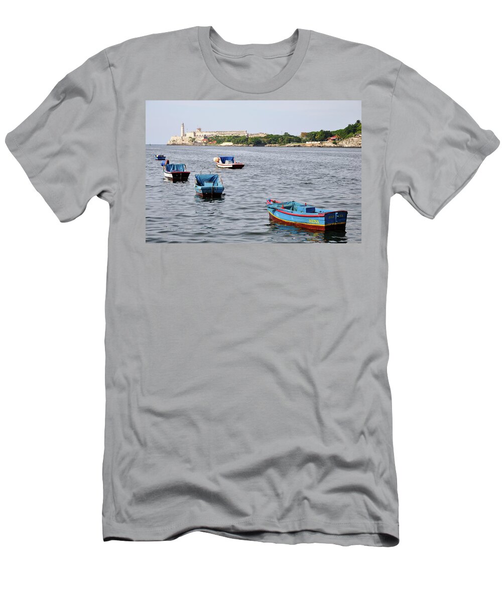 Caribbean T-Shirt featuring the photograph Havana Harbor by Joel Thai