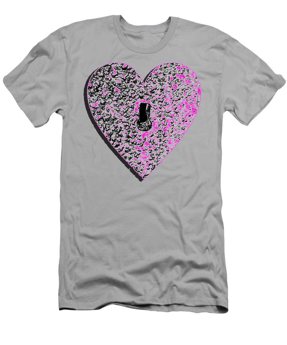Heart Shaped Lock Pink .png T-Shirt by Al Powell Photography USA
