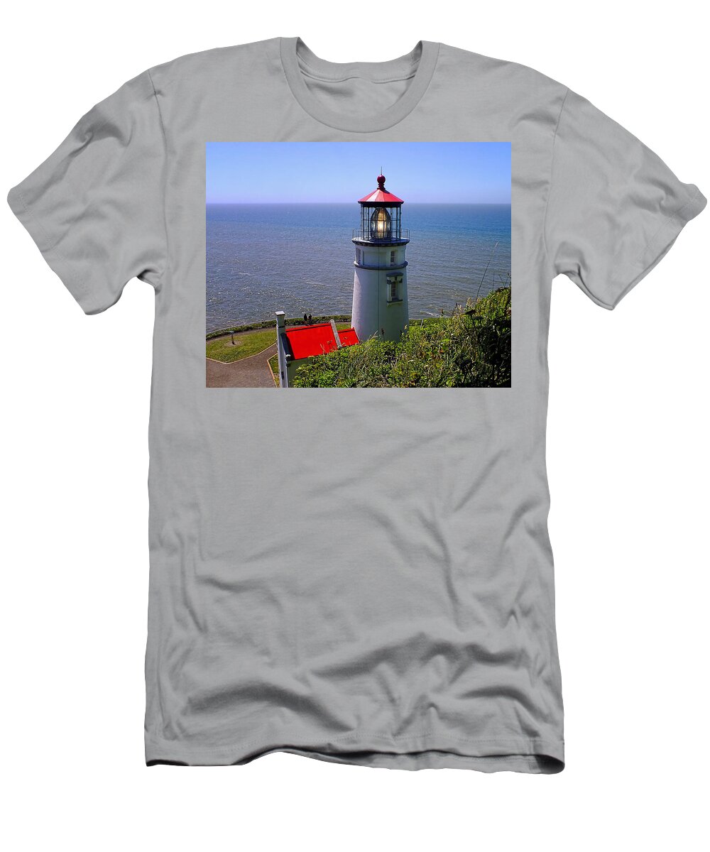 Lighthouse T-Shirt featuring the photograph Heceta Head Lighthouse by Wendy McKennon
