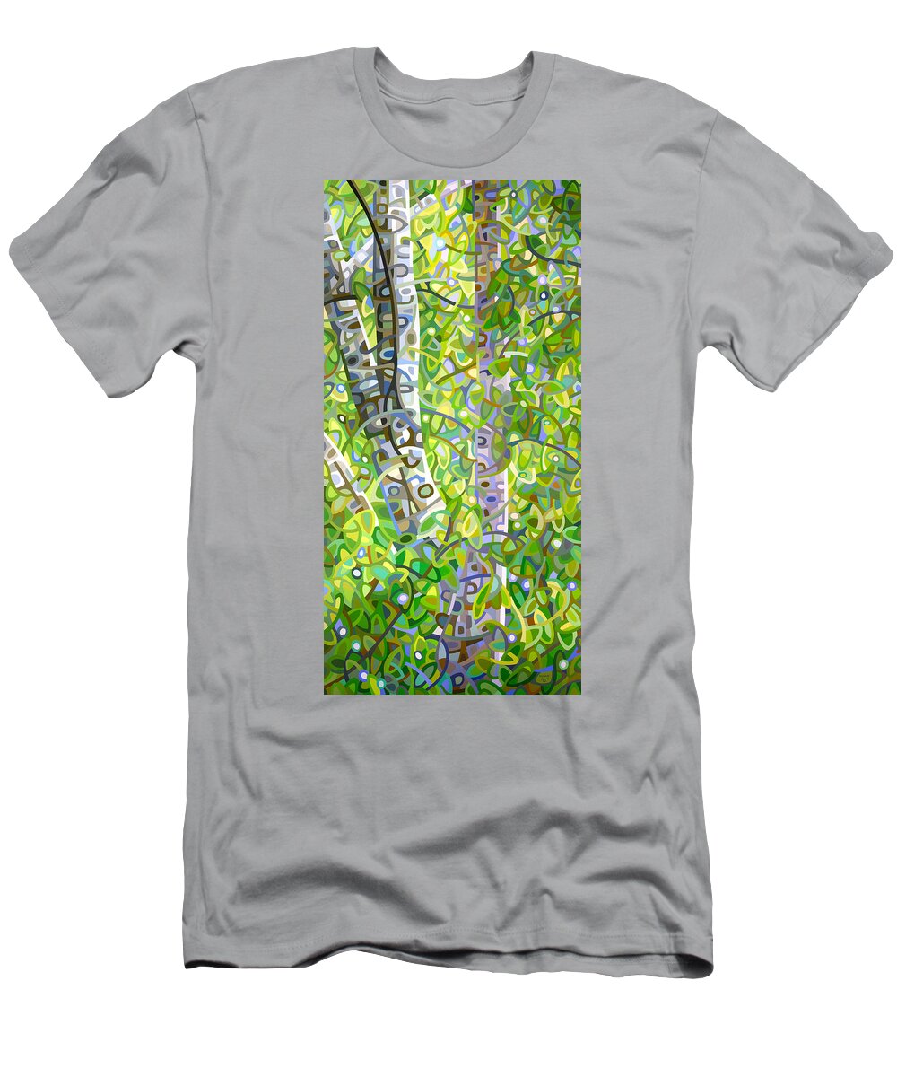 Summer T-Shirt featuring the painting Hide and Seek by Mandy Budan