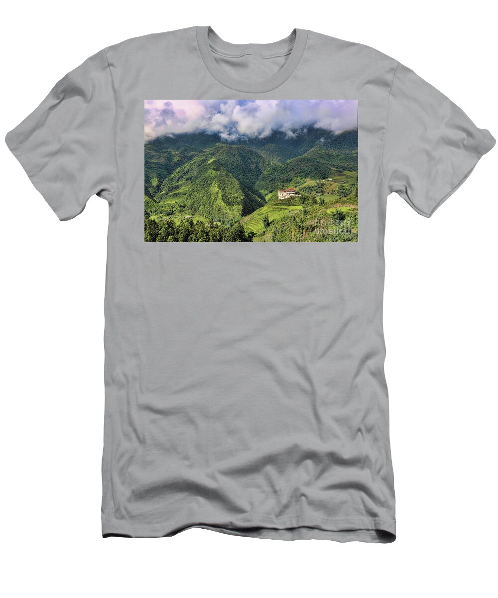 Sapa T-Shirt featuring the photograph Hilltop Sapa by Chuck Kuhn