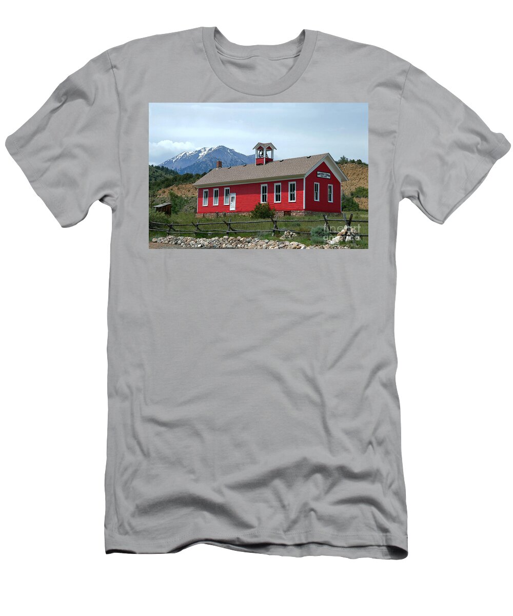 Maysville T-Shirt featuring the photograph Historic Maysville School in Colorado by Catherine Sherman