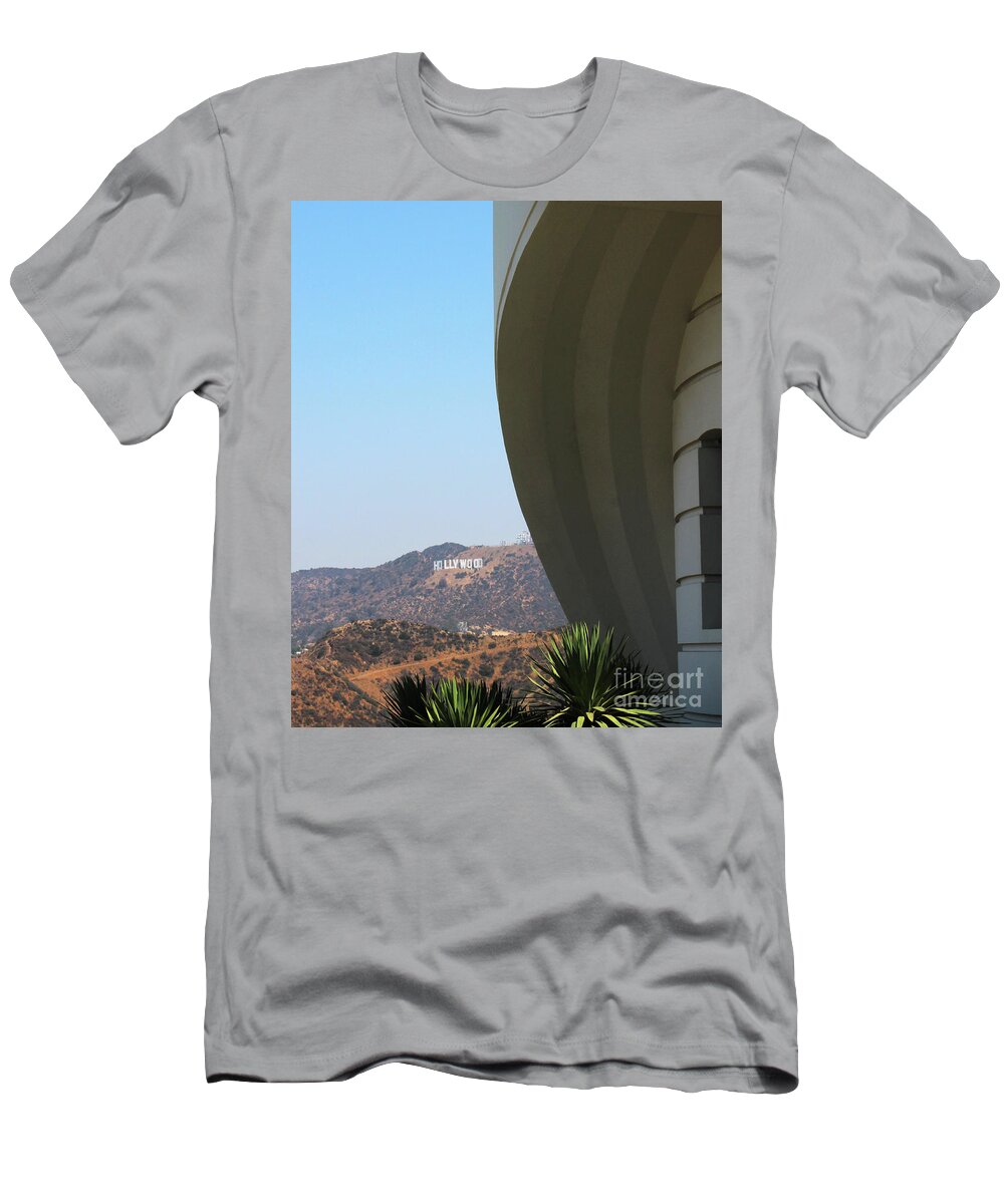 Hollywood Sign T-Shirt featuring the photograph Hollywood Sign by Cheryl Del Toro