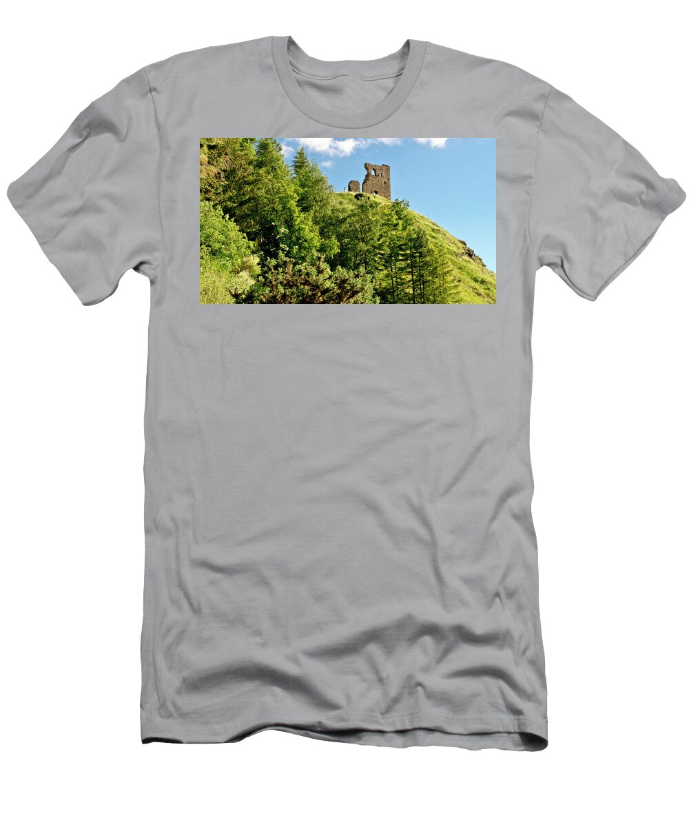 Undiscovered Scotland T-Shirt featuring the photograph Holyrood park. St. Anthony's chapel. by Elena Perelman