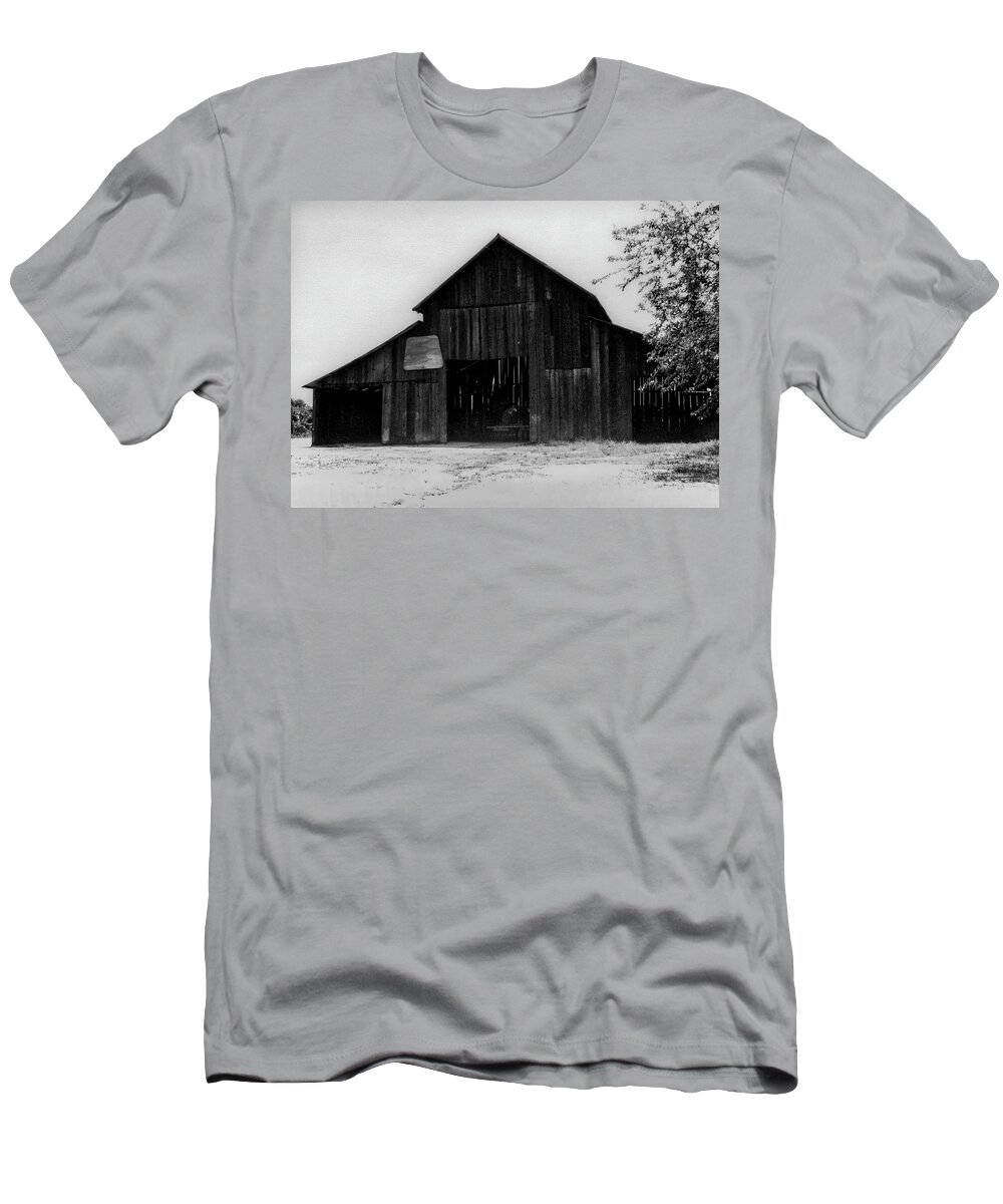 Barn T-Shirt featuring the photograph Hoops At The Barn by Gene Parks