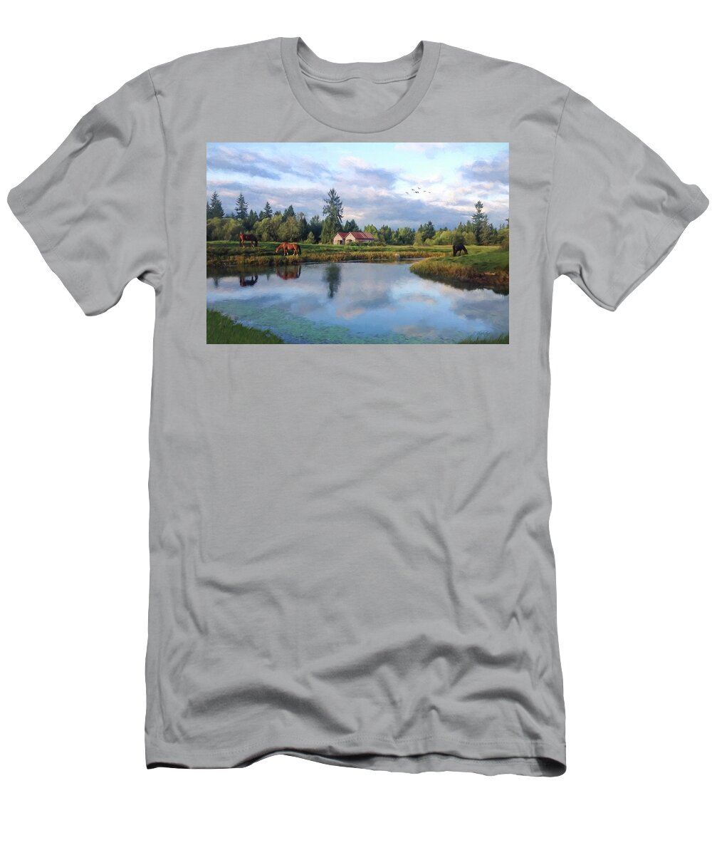 Hope Is Not A Dream T-Shirt featuring the painting Hope Is Not A Dream - Hope Valley Art by Jordan Blackstone