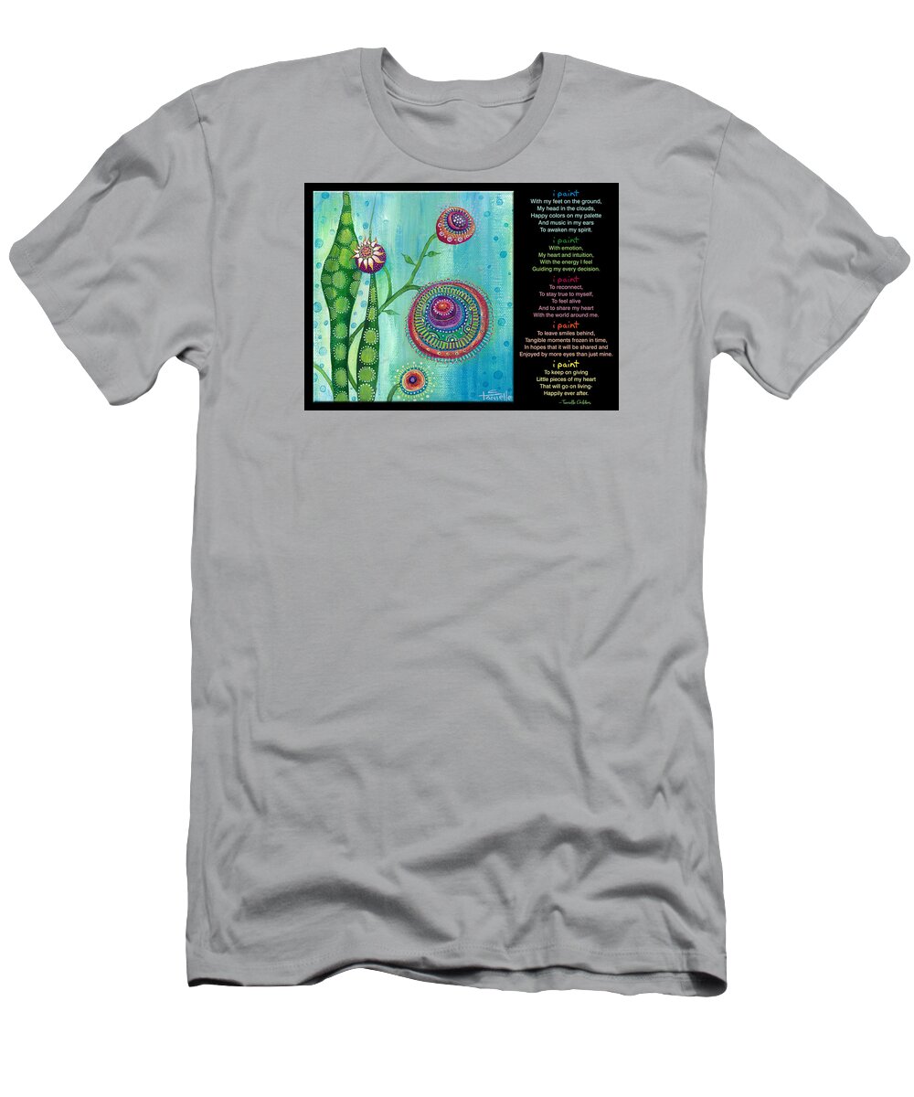 Hope T-Shirt featuring the painting Hope with Poem by Tanielle Childers