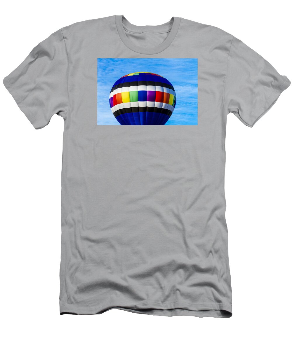 Colorado T-Shirt featuring the photograph Hot Air Balloons in Blue by Teri Virbickis