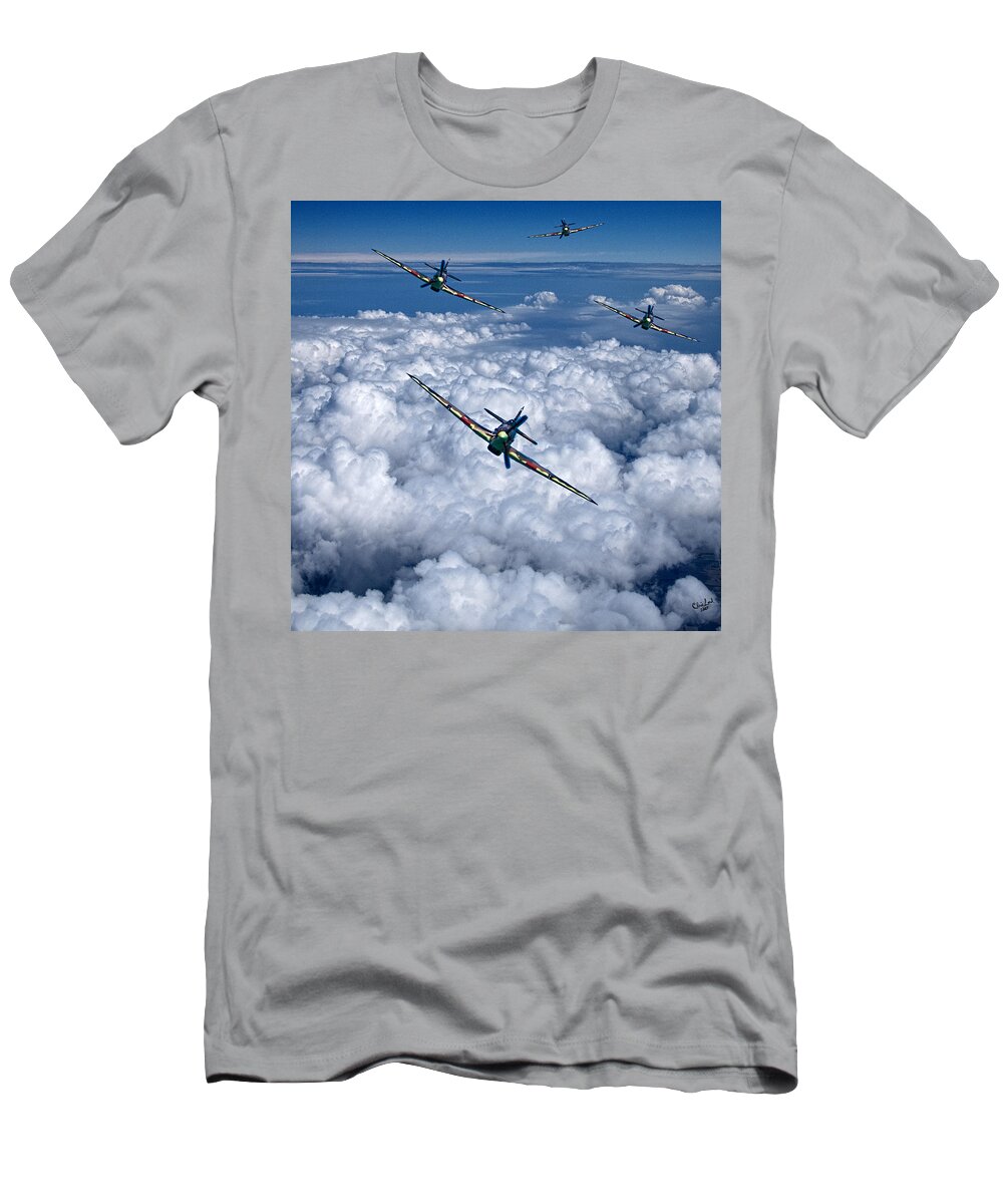 Hawker T-Shirt featuring the photograph Hurricanes On Your Tail by Chris Lord