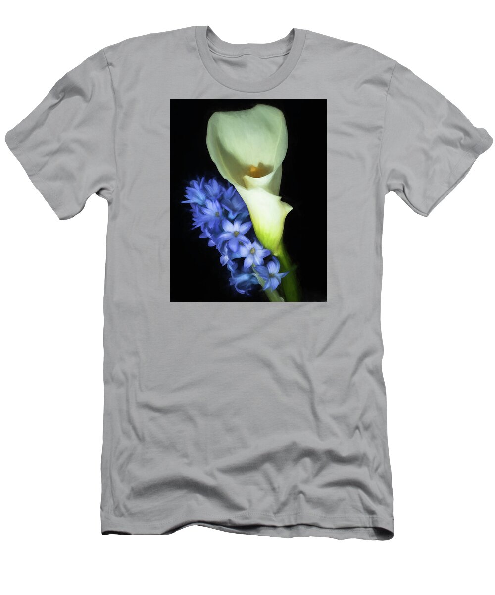 Lily T-Shirt featuring the photograph Hyacinth and Calla Lily by John Roach