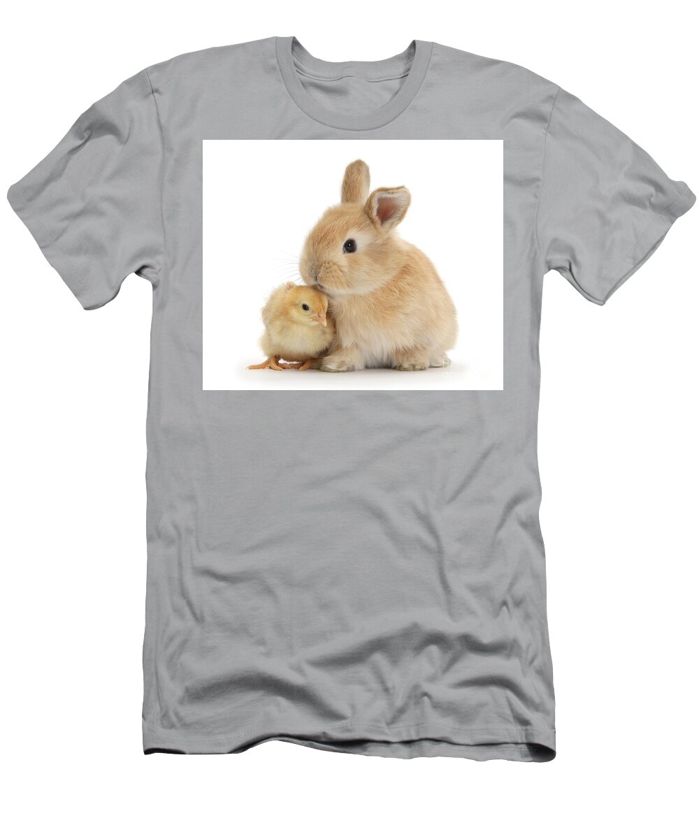 Cute T-Shirt featuring the photograph I love to kiss the Chicks by Warren Photographic