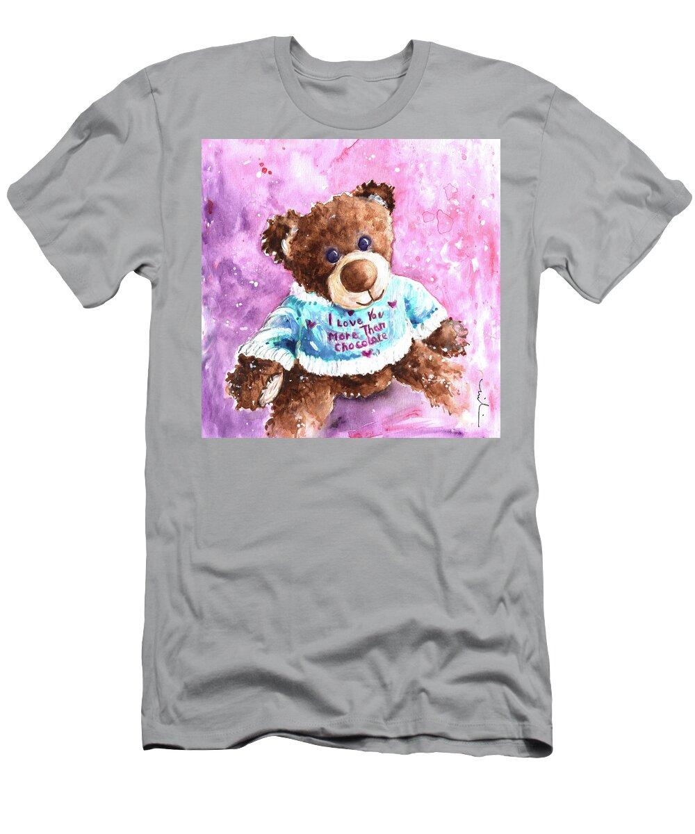 Truffle Mcfurry T-Shirt featuring the painting I Love You More Than Chocolate by Miki De Goodaboom