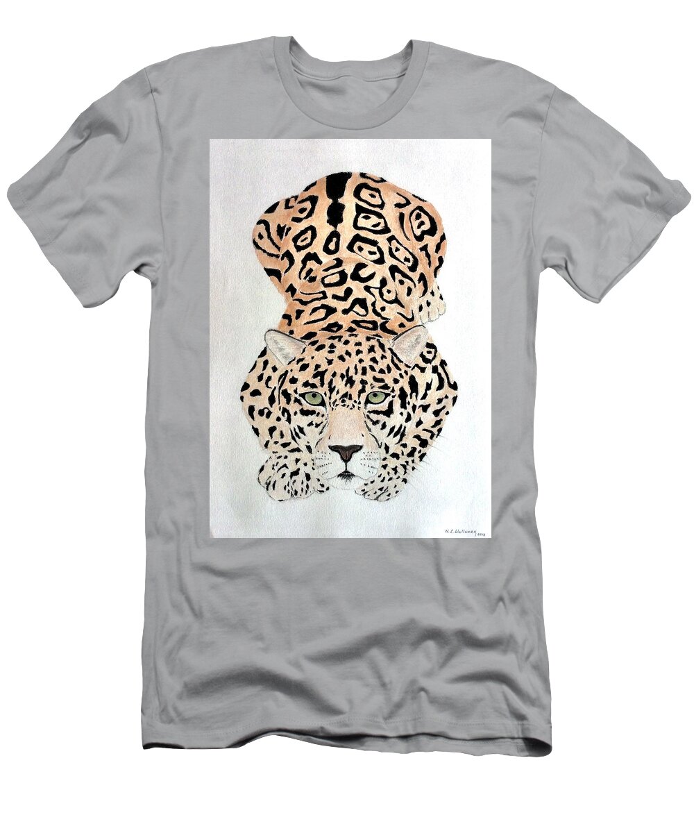 Jaguar Animal T-Shirt featuring the pastel I see you by Natalia Wallwork