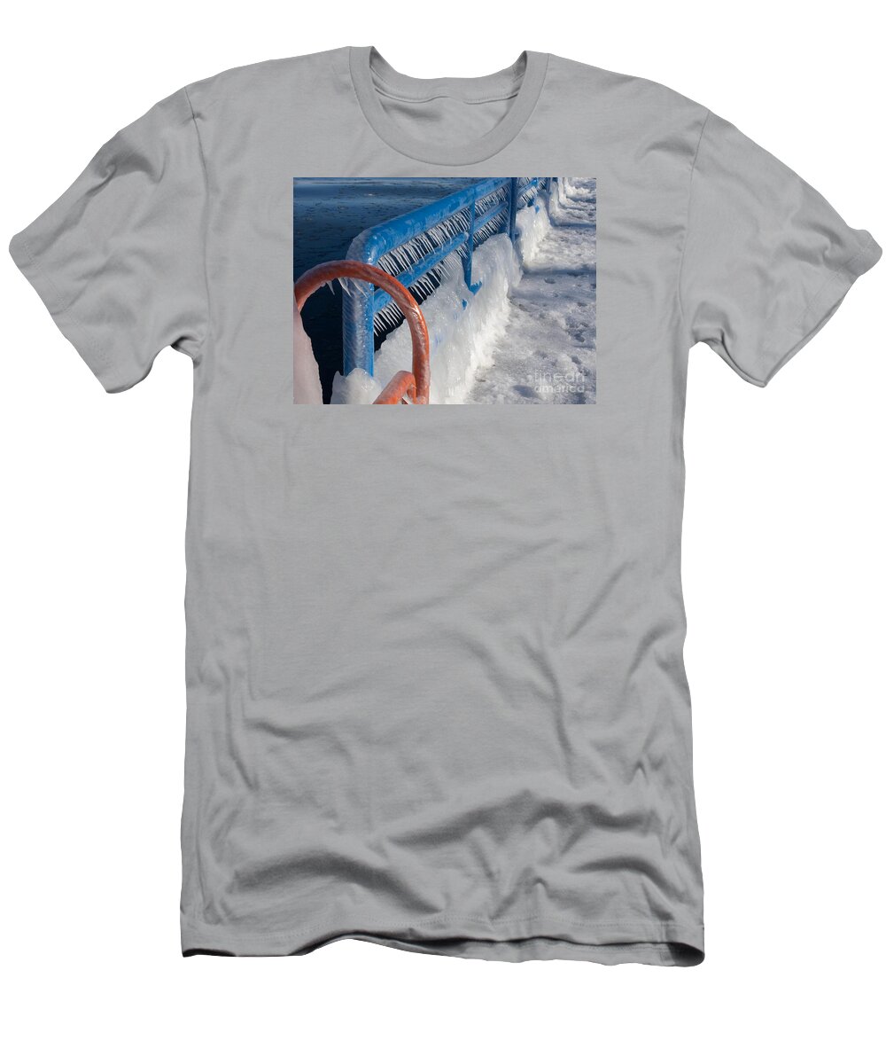 Icicles T-Shirt featuring the photograph Icy Aftermath by Ann Horn