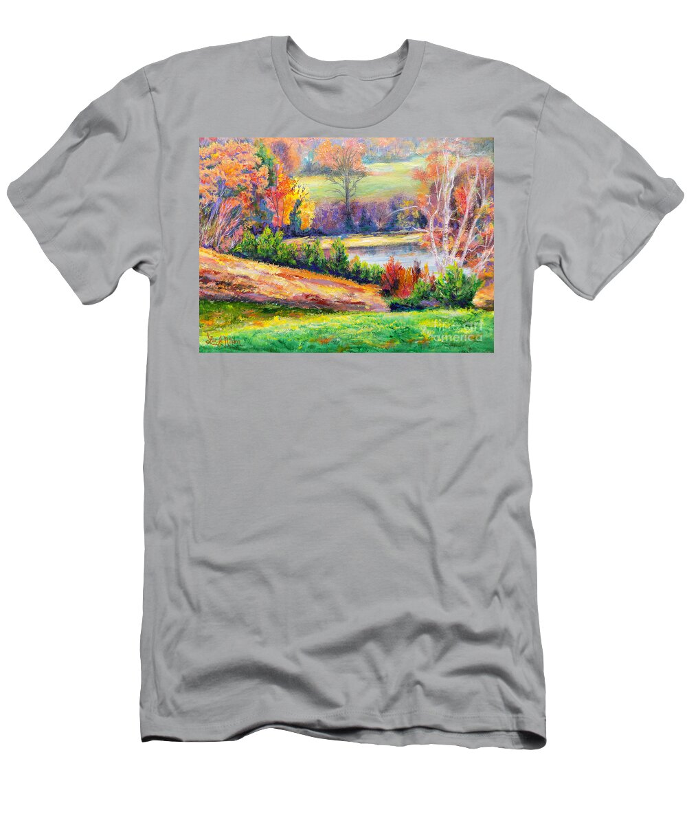 Painting T-Shirt featuring the painting Illuminating Colors Of Fall by Lee Nixon