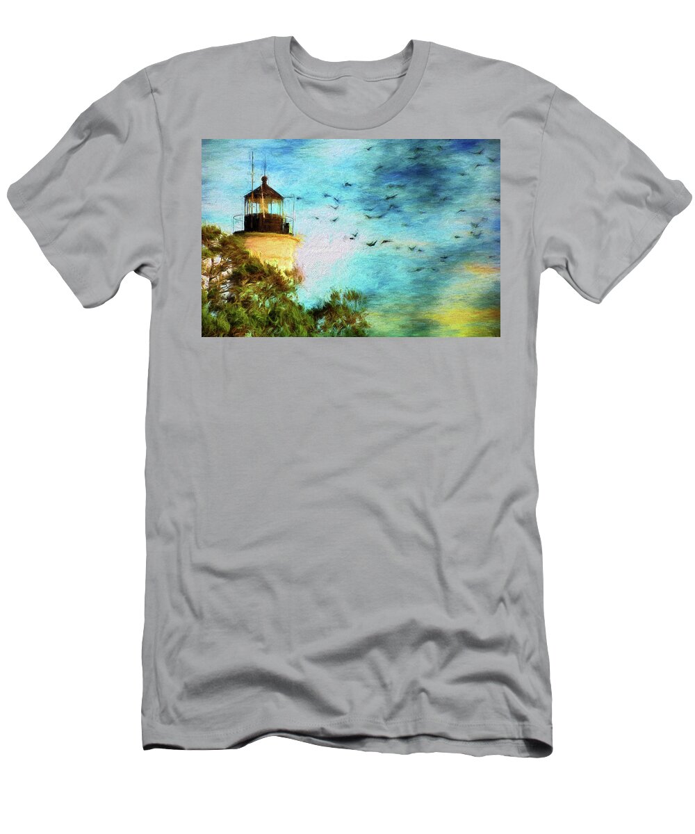 Birds T-Shirt featuring the digital art I'm Here To Watch You Soar II by Jan Amiss Photography