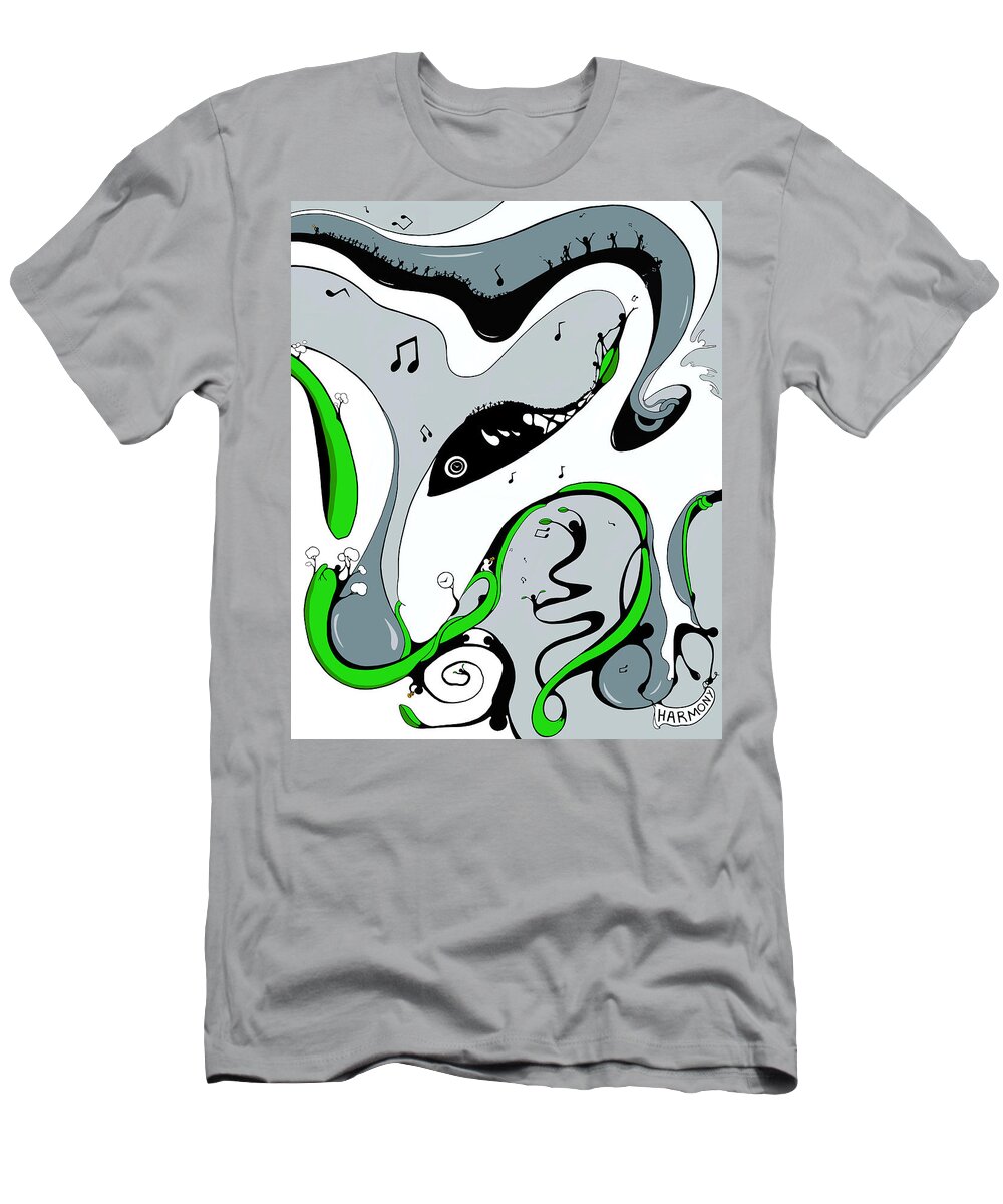 Jazz T-Shirt featuring the drawing In Harmony by Craig Tilley