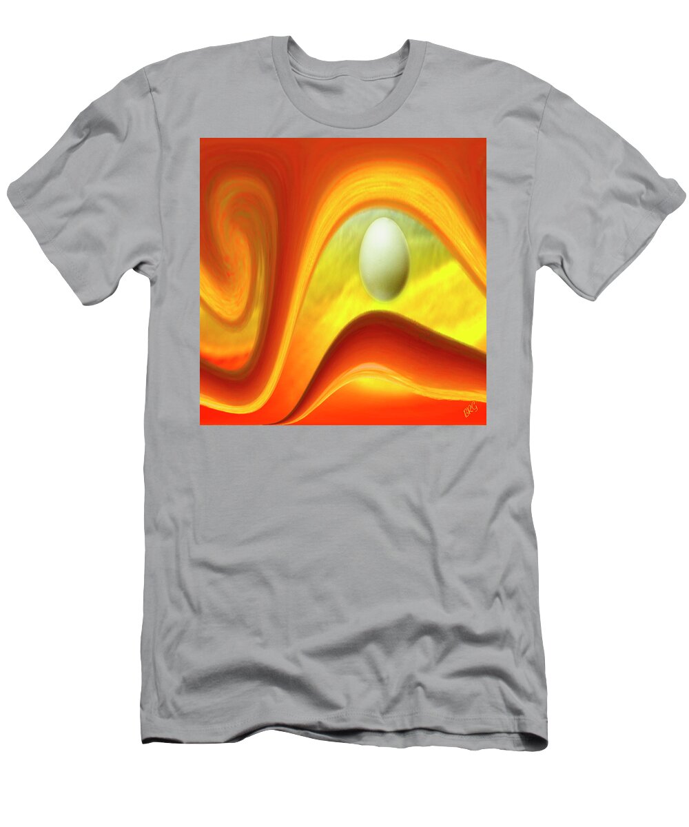 Surreal T-Shirt featuring the digital art In The Beginning by Ben and Raisa Gertsberg