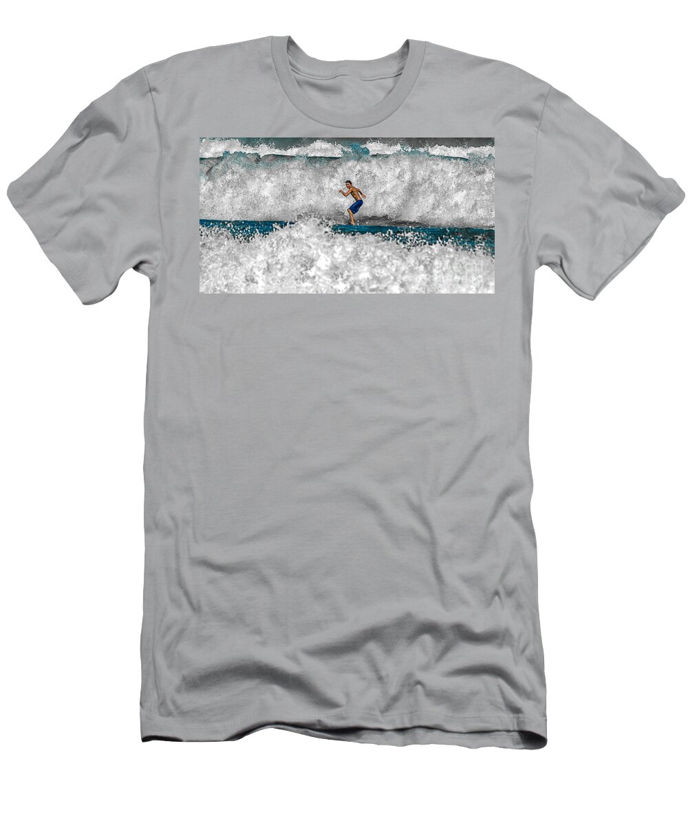 Beach T-Shirt featuring the photograph In The Middle Of It by Eye Olating Images