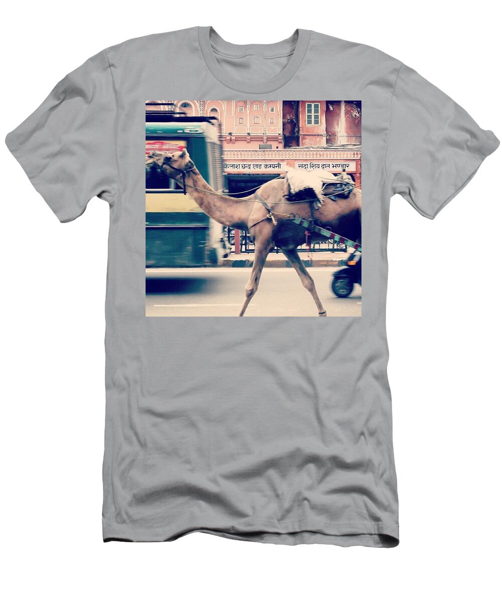 Camel T-Shirt featuring the photograph India - Where Even The Camels Overtake by Charlotte Cooper
