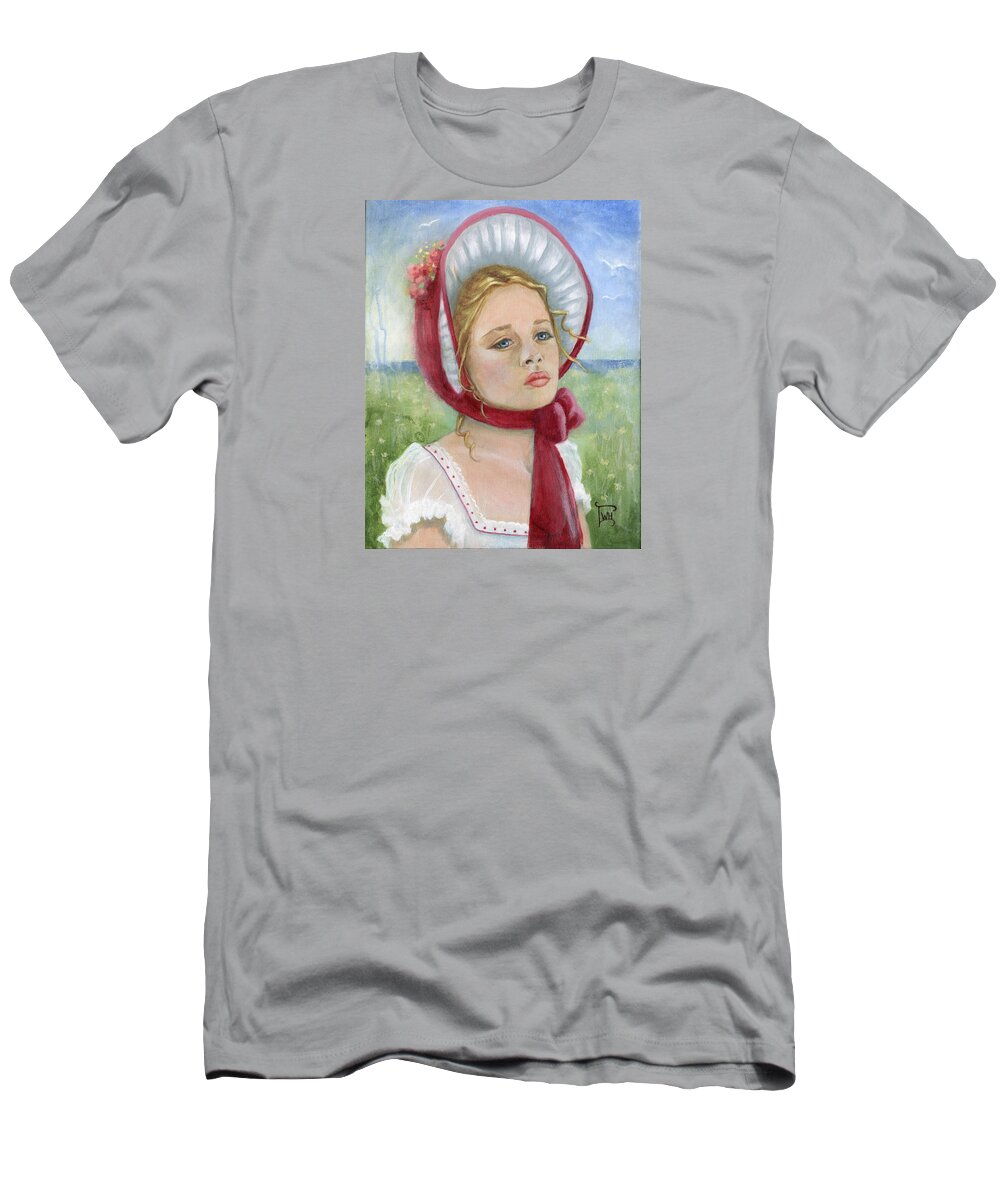 Portrait T-Shirt featuring the painting Innocence by Terry Webb Harshman
