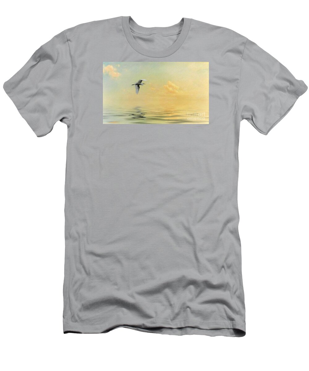 Into The Sunset T-Shirt featuring the photograph Into the Sunset by Priscilla Burgers