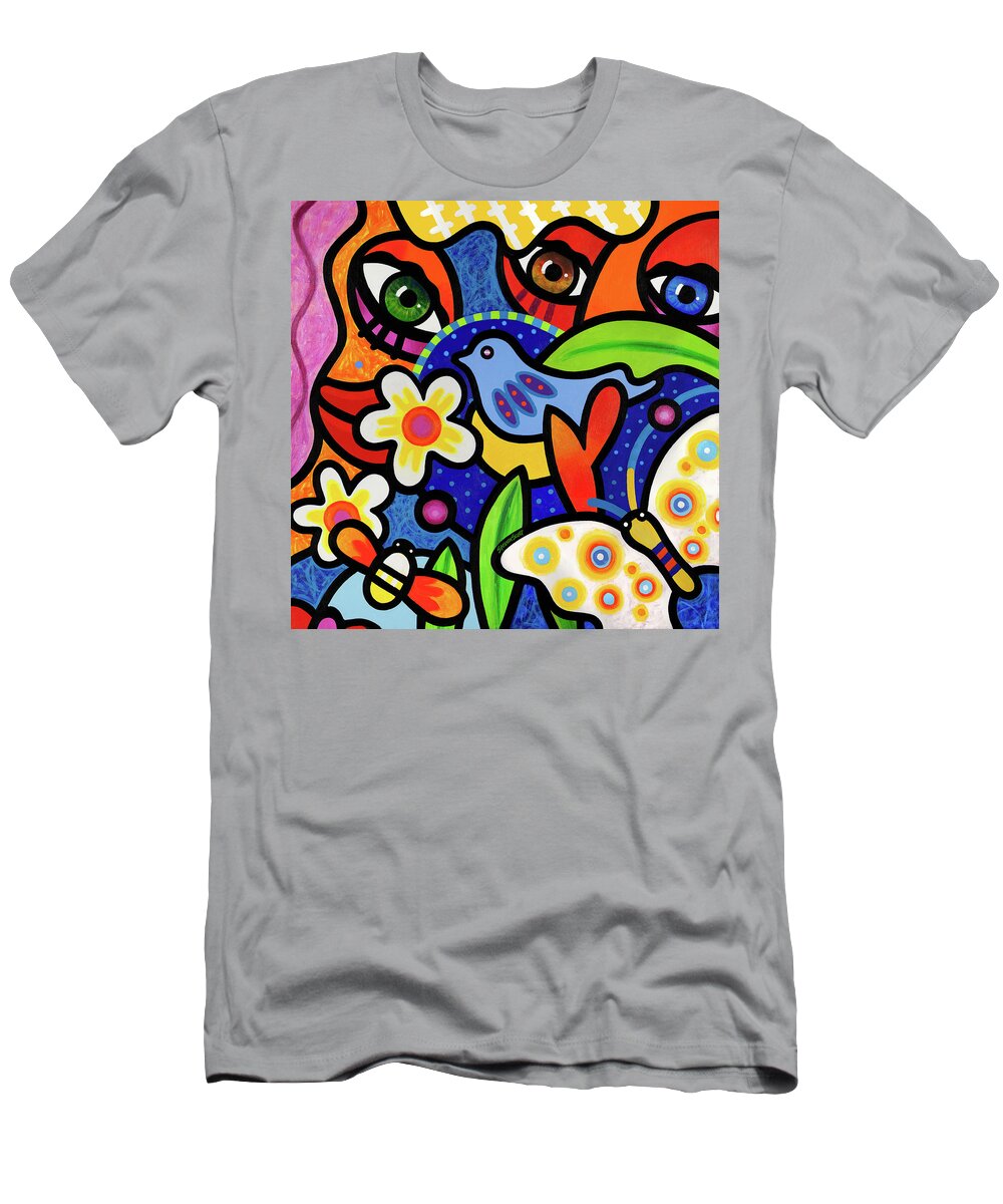 Butterfly T-Shirt featuring the painting Into the Woods by Steven Scott
