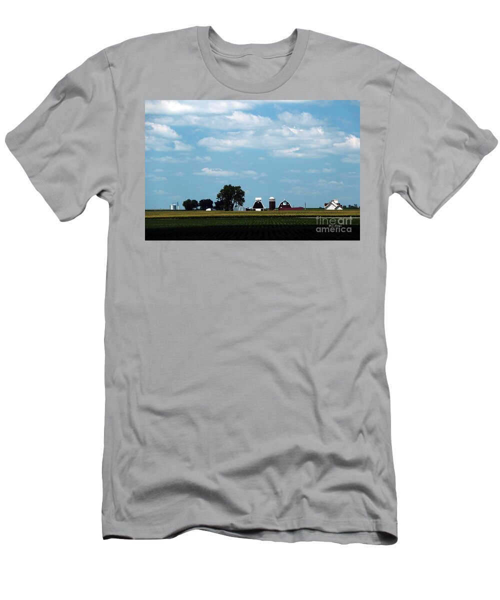 Farm T-Shirt featuring the photograph Iowa Farm by Yumi Johnson