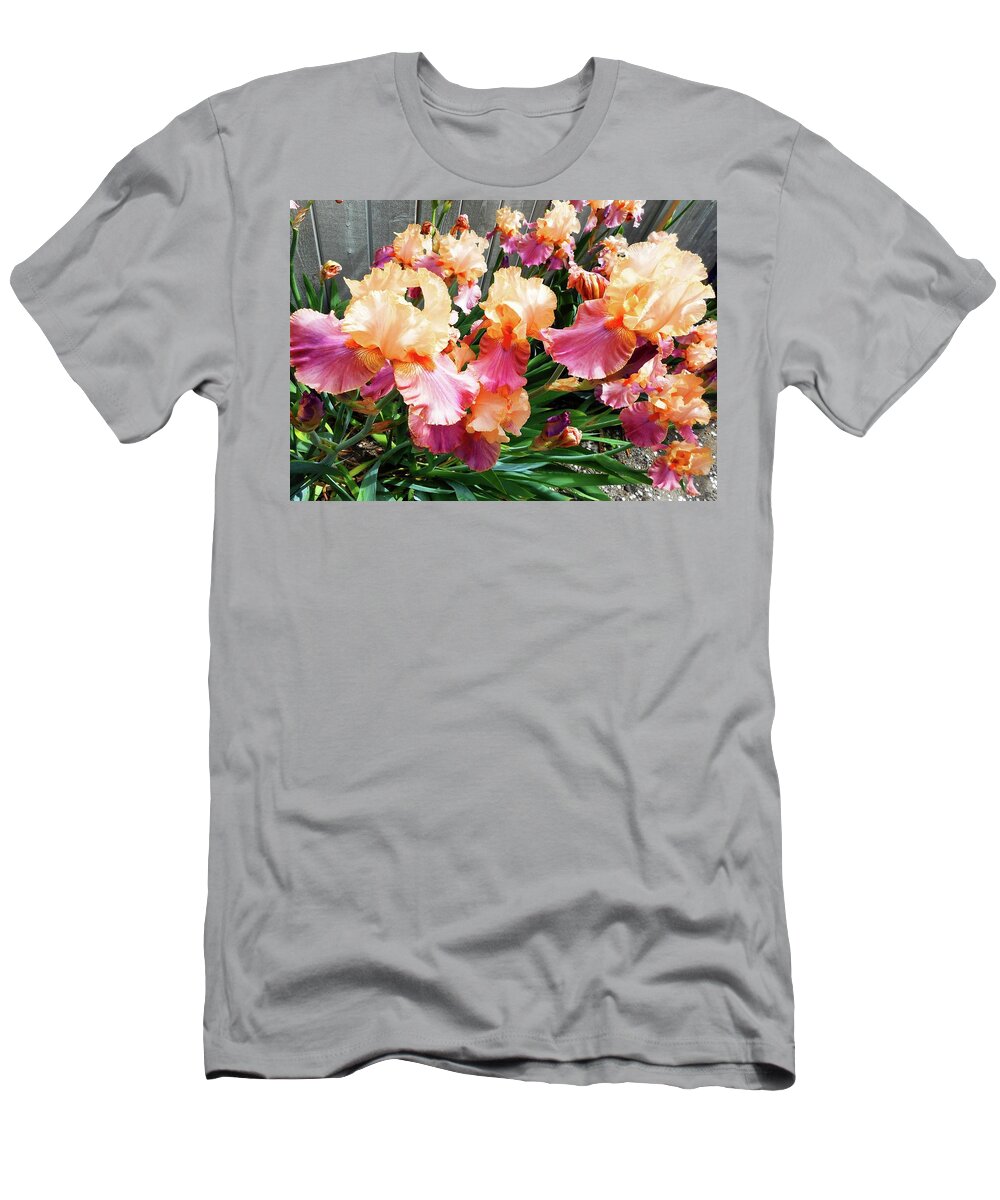 Iris T-Shirt featuring the photograph Irises 24 by Ron Kandt