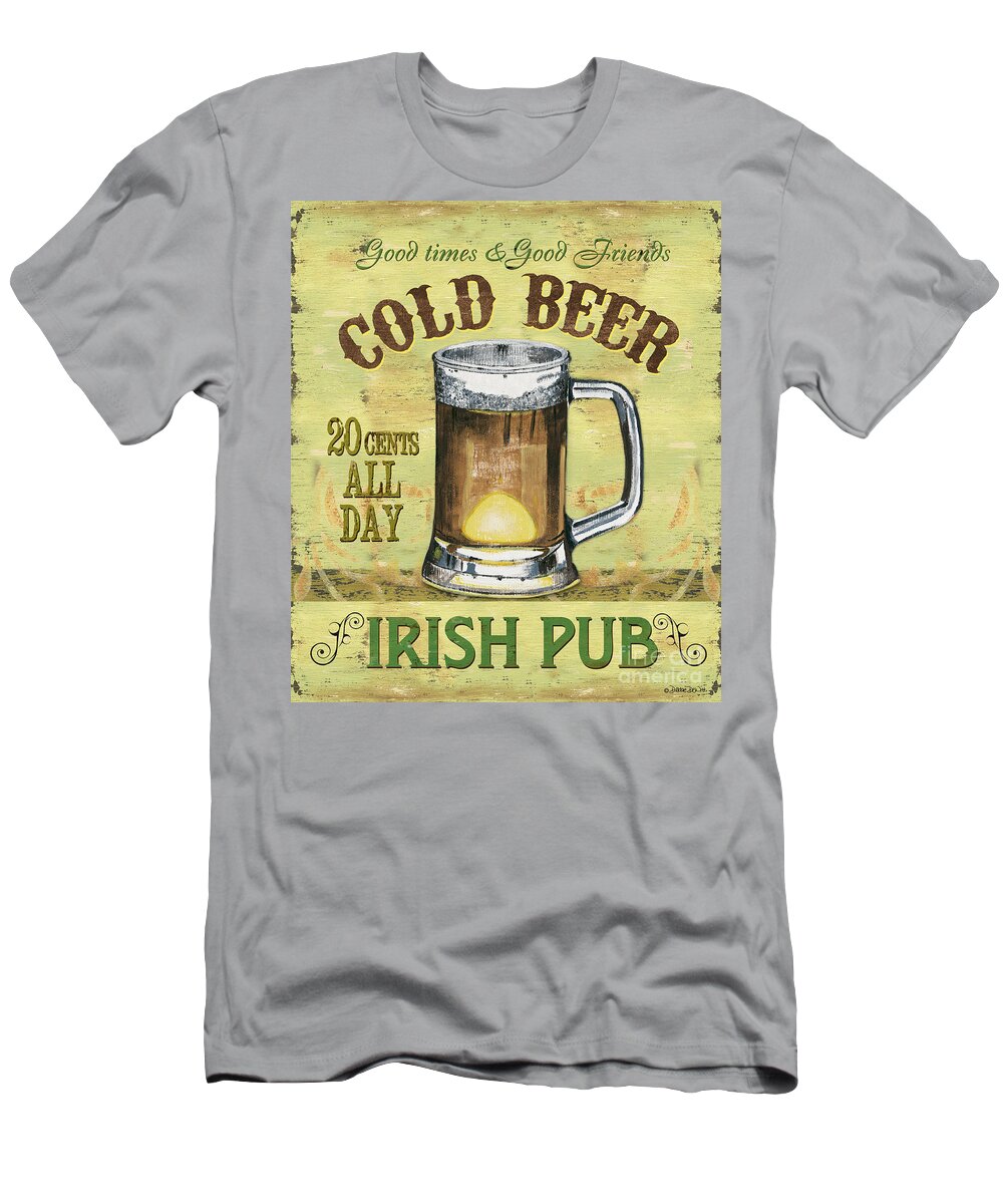 Beer T-Shirt featuring the painting Irish Pub by Debbie DeWitt