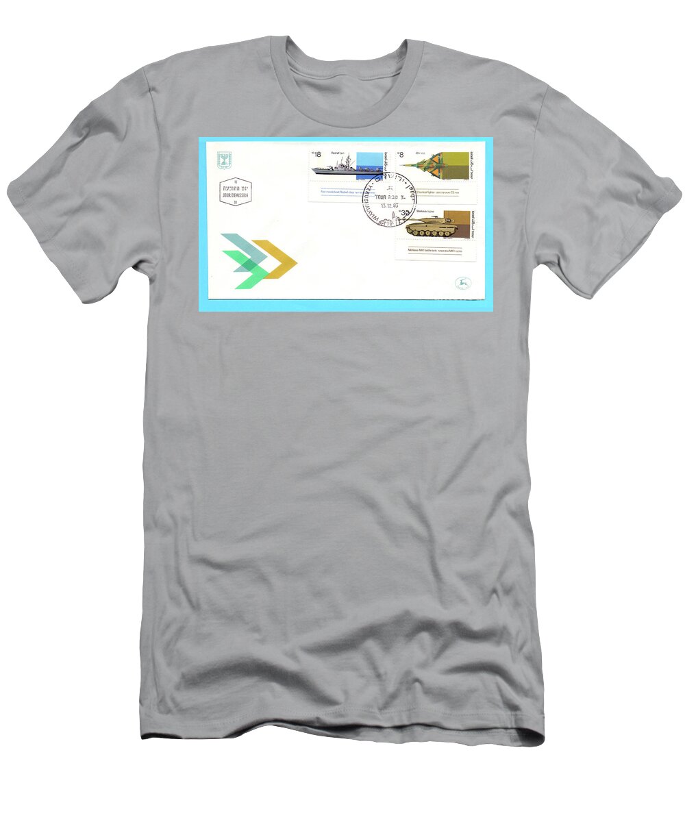 First Day Cover T-Shirt featuring the photograph Israeli first day cover by Ilan Rosen